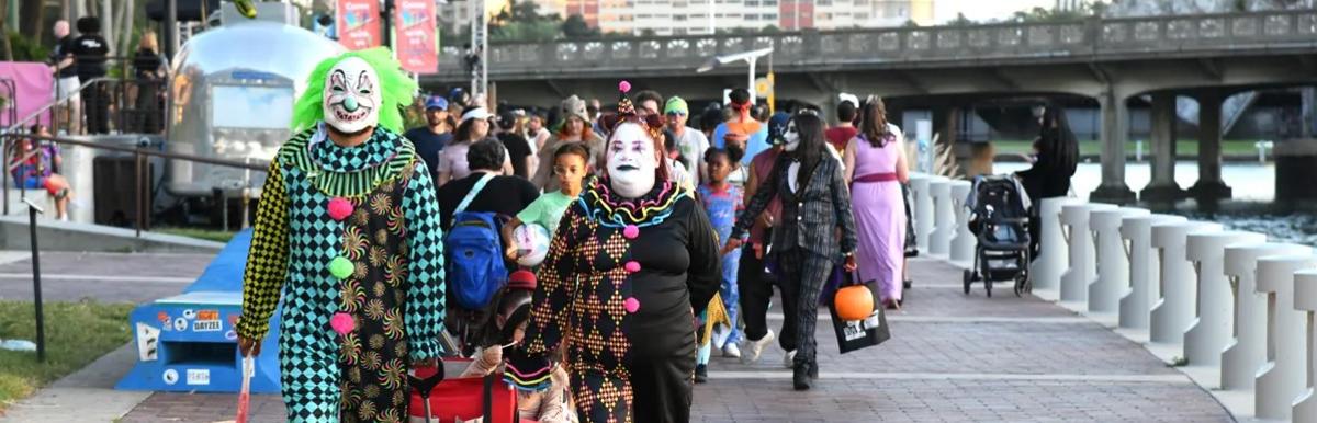 Riverwalk Trick or Trick Kids in Costume