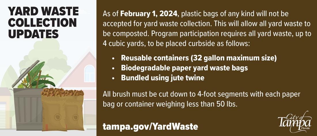 Plastic Bags Not Accepted for Curbside Yard Waste Beginning March