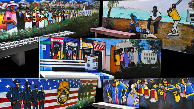 East Tampa public art collage