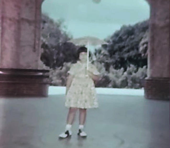 Maria's mother, Zoila Martinez, at the age of. five atop the hill in MacFarlane Park in 1966.