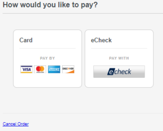 Chose Payment Option