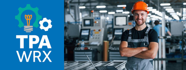 TPA-WRX - Manufacturing Employee wearing hardhat