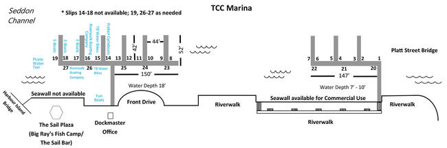 Map of Tampa Convention Center Marina