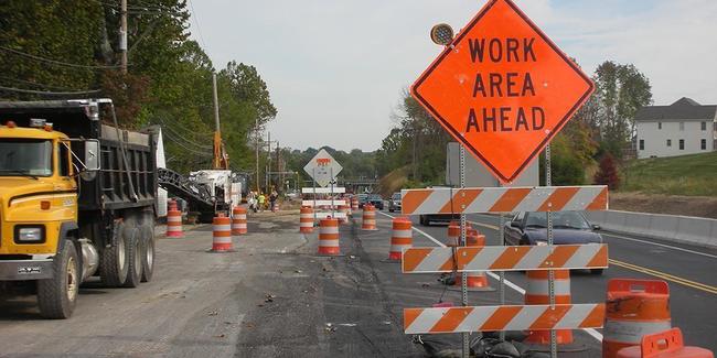 Work Zone on Street