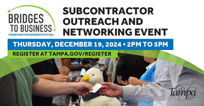 Subcontractor Outreach and Networking Event - December 19, 2pm - 5pm