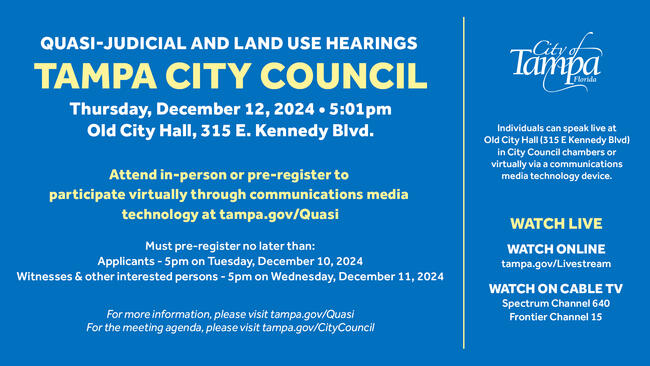 City Council Quasi Judicial Hearing December 12