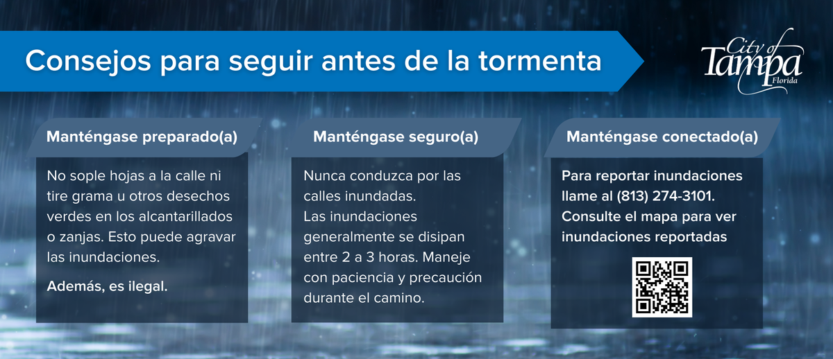 Consejos para seguir antes de la tormenta.